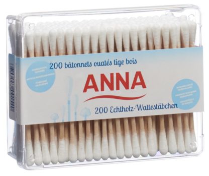 ANNA Wattestäbchen Holz 200 Stk – Bild 2