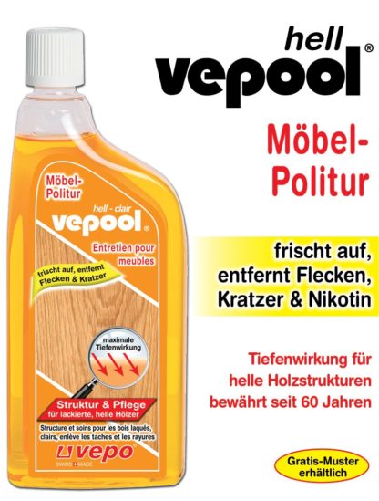 VEPOOL Möbelpolitur liq hell 300 ml – Bild 3
