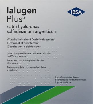 IALUGEN PLUS Medizinalgaze 10x10cm 5 Stk