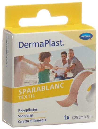DERMAPLAST Sparablanc Textil 1.25cmx5m hautfarbe – Bild 2