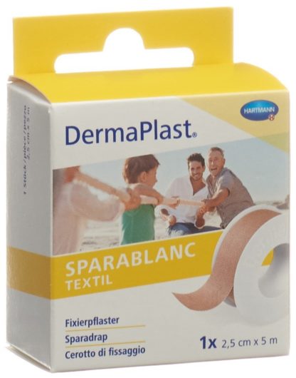 DERMAPLAST Sparablanc Textil 2.5cmx5m hautfarbe – Bild 2