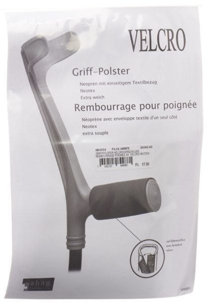 SAHAG Griffpolster Neotex Velcro schwarz 1 Paar – Bild 2
