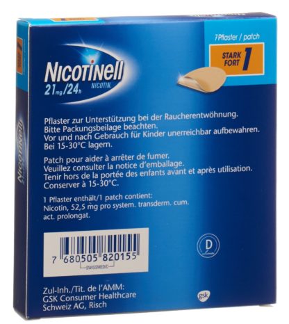 NICOTINELL 1 stark Matrixpfl 21 mg/24h 7 Stk – Bild 4