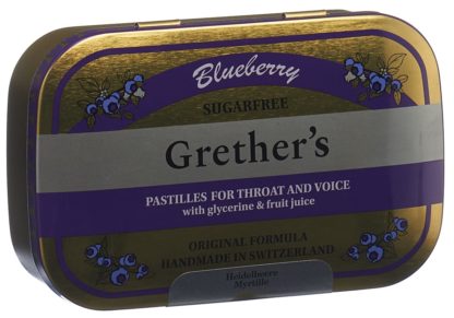 GRETHERS Blueberry Pastillen ohne Zucker 110 g – Bild 2