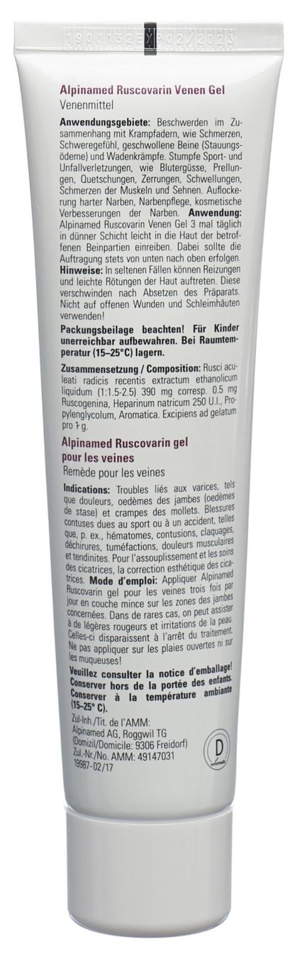 ALPINAMED Ruscovarin Venen Gel Tb 100 g – Bild 8