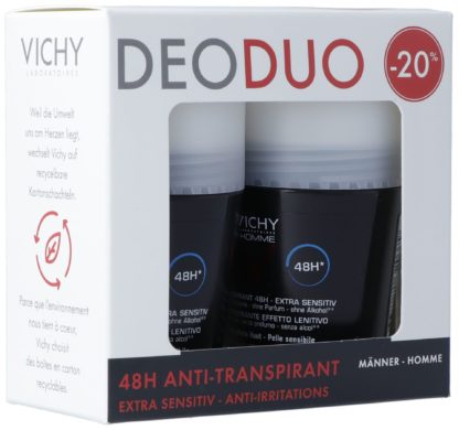 VICHY Homme Deo empf H 48H Duo-20% 2 Roll-on 50 ml – Bild 2