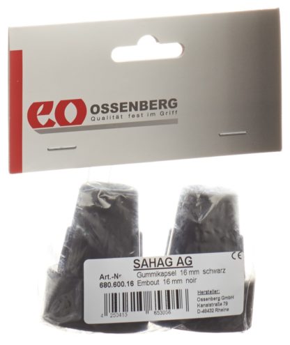 SAHAG Krückenkapseln 16mm schwarz (#) 1 Paar – Bild 2