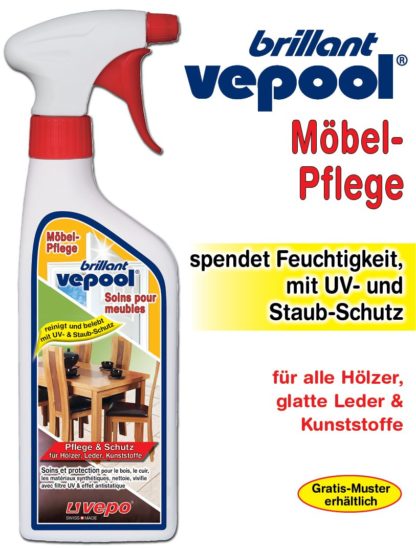 VEPOOL BRILLANT Möbelpflege Vapo 500 ml – Bild 3