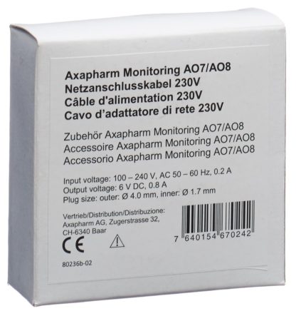 AXAPHARM AO7/AO8 Netzanschlusskabel 230V – Bild 2