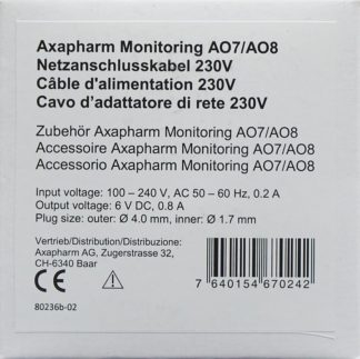 AXAPHARM AO7/AO8 Netzanschlusskabel 230V