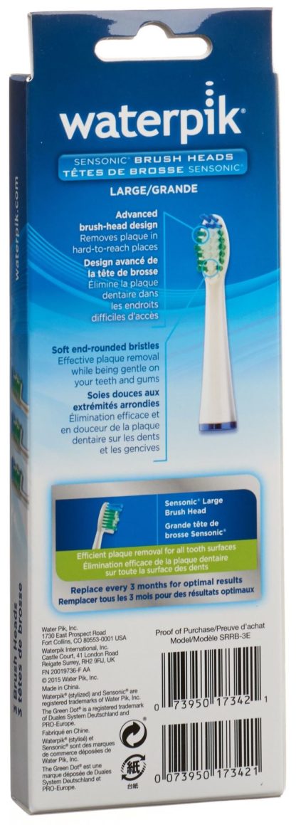 WATERPIK Aufsteckbürsten Standard SRRB-3E 3 Stk – Bild 4