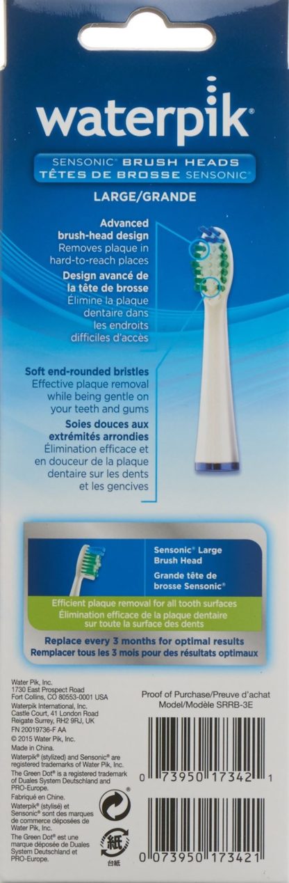 WATERPIK Aufsteckbürsten Standard SRRB-3E 3 Stk – Bild 2