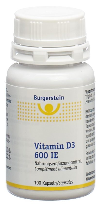 BURGERSTEIN Vitamin D3 Kaps 600 IE 100 Stk – Bild 2