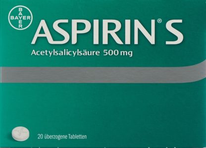 ASPIRIN S Tabl 500 mg 20 Stk