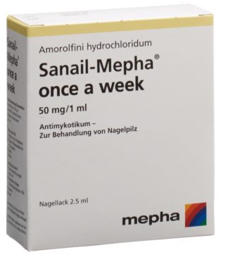 SANAIL Mepha once a week Nagellack 50 mg/ml 2.5 ml