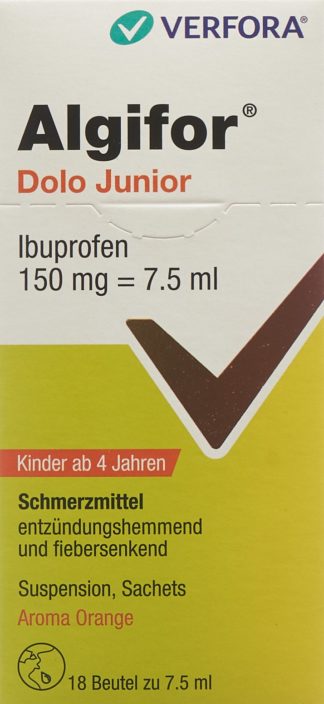 ALGIFOR Dolo Junior 150 mg/7.5ml 18 Btl 7.5 ml