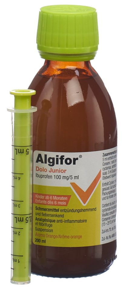 ALGIFOR Dolo Junior Susp 100 mg/5ml Fl 200 ml – Bild 7