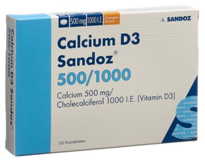 CALCIUM D3 Sandoz Kautabl 500/1000 120 Stk – Bild 3