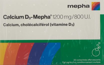 CALCIUM D3 Mepha Brausetabl 1200/800 2 x 20 Stk – Bild 2