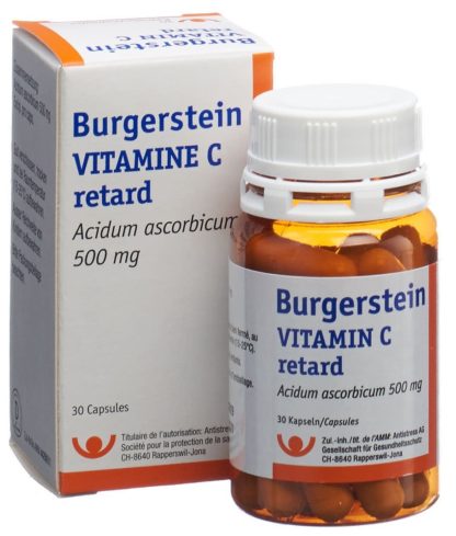 BURGERSTEIN Vitamin C Ret Kaps 500 mg Ds 30 Stk – Bild 5