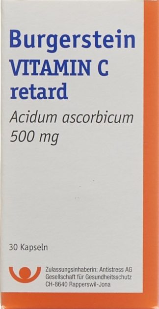 BURGERSTEIN Vitamin C Ret Kaps 500 mg Ds 30 Stk