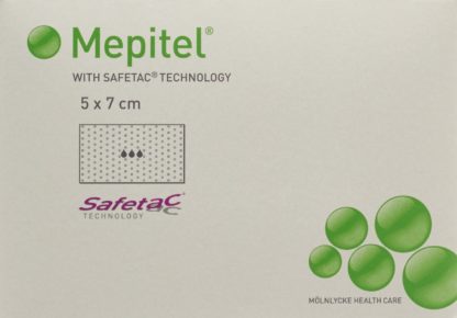 MEPITEL Wundauflage 5x7cm Silik Btl 5 Stk