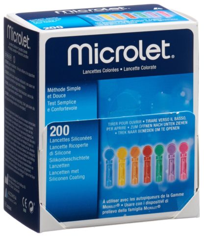 MICROLET Lanzetten farbig 200 Stk – Bild 2