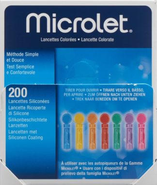 MICROLET Lanzetten farbig 200 Stk