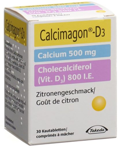 CALCIMAGON D3 Kautabl 500/800 Zitrone 30 Stk – Bild 2