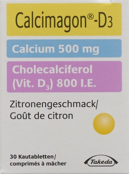 CALCIMAGON D3 Kautabl 500/800 Zitrone 30 Stk