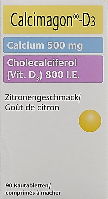 CALCIMAGON D3 Kautabl 500/800 Zitrone 90 Stk