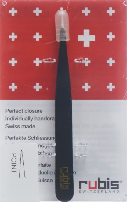 RUBIS Pinzette spitz schwarz Inox