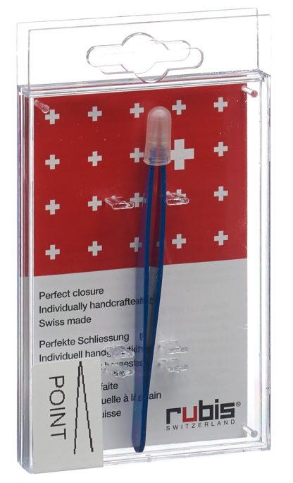 RUBIS Pinzette spitz blau Inox – Bild 2