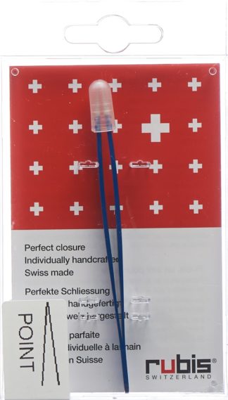 RUBIS Pinzette spitz blau Inox