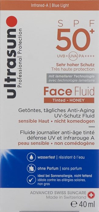 ULTRASUN Face Fluid SPF50+ Tinted HONEY 40 ml