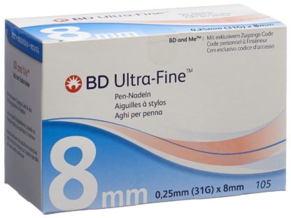 BD ULTRA-FINE Pen Nadel 31G 0.25x8mm 105 Stk – Bild 2