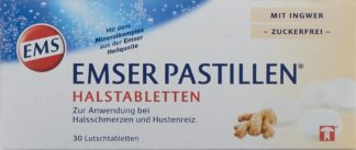EMSER Pastillen zuckerfrei mit Ingwer 30 Stk