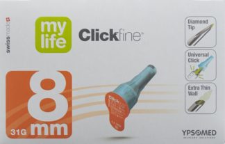 MYLIFE CLICKFINE Pen Nadeln 8mm 31G 100 Stk