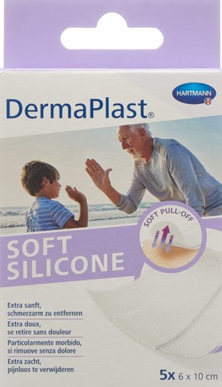 DERMAPLAST Soft Silicone 6x10cm 5 Stk