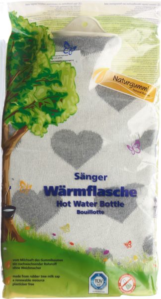 SÄNGER Wärmflasche Naturkau Strickb 2l Herze