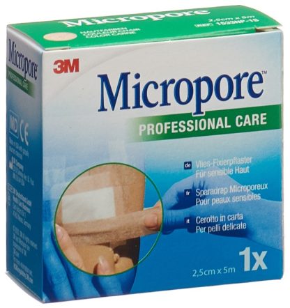 3M MICROPORE VLIES o Disp 25mmx5m hf ref – Bild 2