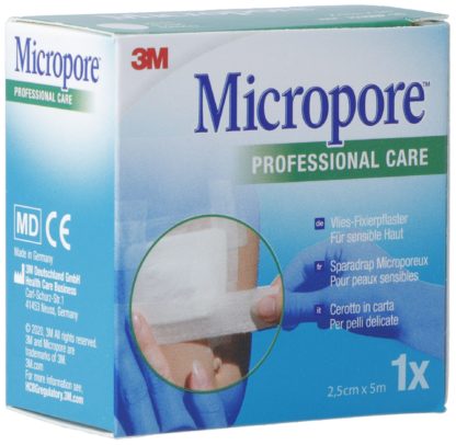 3M MICROPORE VLIES o Disp 25mmx5m weiss ref – Bild 2
