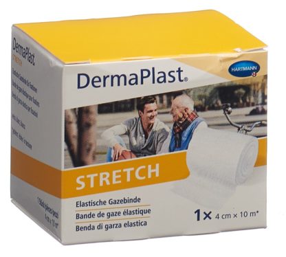 DERMAPLAST STRETCH Gazebinde 4cmx10m weiss – Bild 2