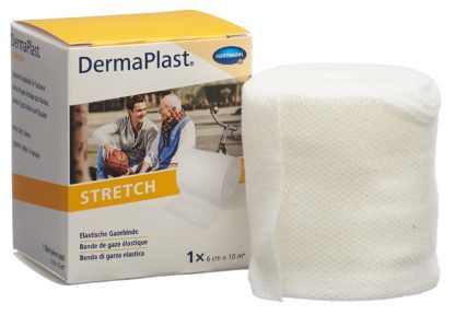 DERMAPLAST STRETCH Gazebinde 6cmx10m weiss – Bild 3