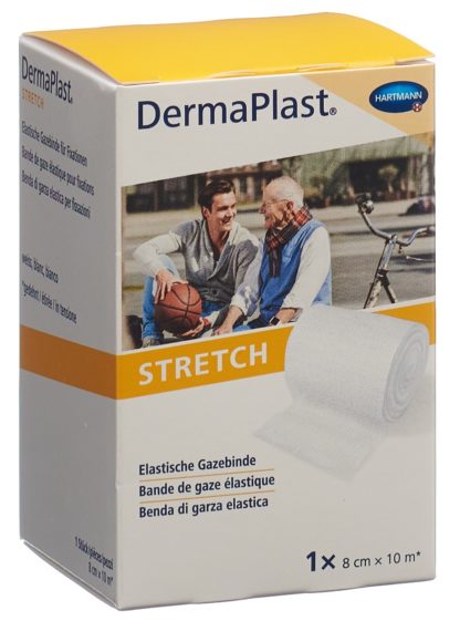 DERMAPLAST STRETCH Gazebinde 8cmx10m weiss – Bild 2