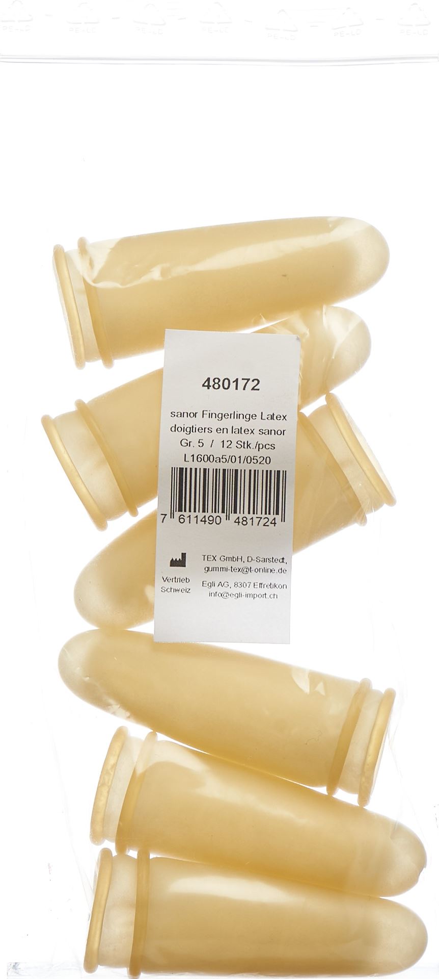 SANOR Fingerling Latex Gr5 gepudert leicht