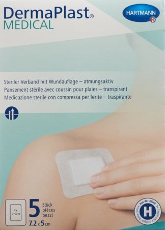 DERMAPLAST Medical Vliesverband 7.2x5cm 5 Stk