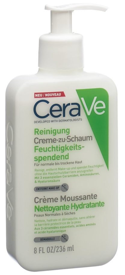 CERAVE Creme-zu-Schaum Reinigung Hydratant 236 ml – Bild 2