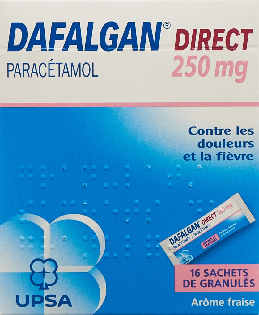 DAFALGAN Direct Gran 250 mg Erdbeere Btl 16 Stk – Bild 2