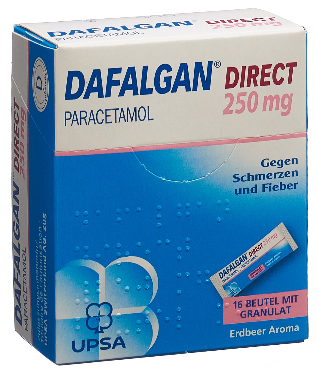 DAFALGAN Direct Gran 250 mg Erdbeere Btl 16 Stk – Bild 3